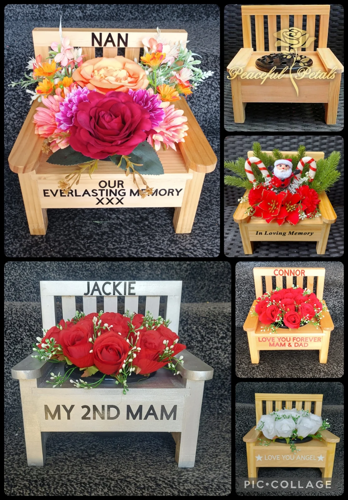 Personalised memorial bench